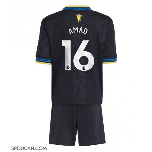 Dječji Nogometni Dres Manchester United Amad Diallo #16 Rezervni 2025-26 Kratak Rukav (+ Kratke hlače)